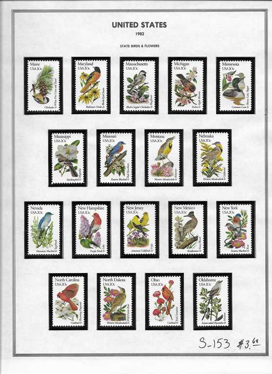 Page 153, USA single stamps