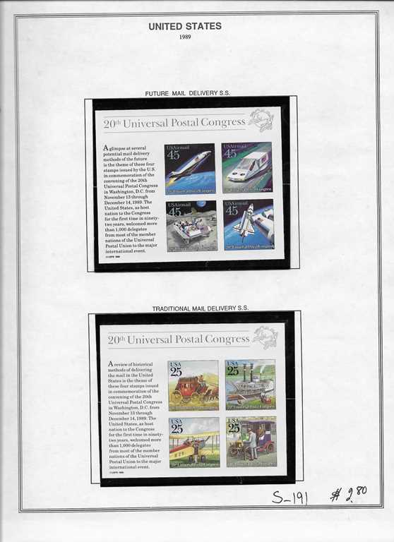 Page 191, USA single stamps