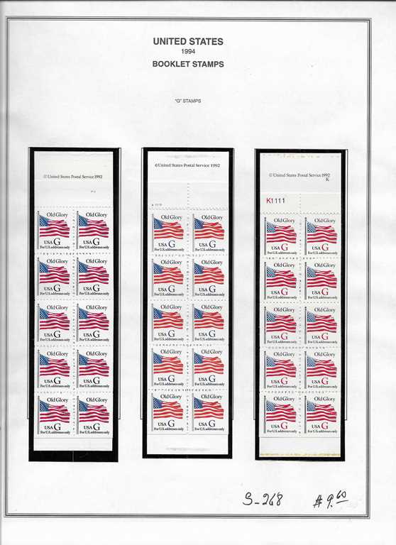Page 268, USA single Stamps